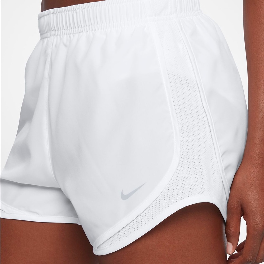 White Nike Running Shorts
